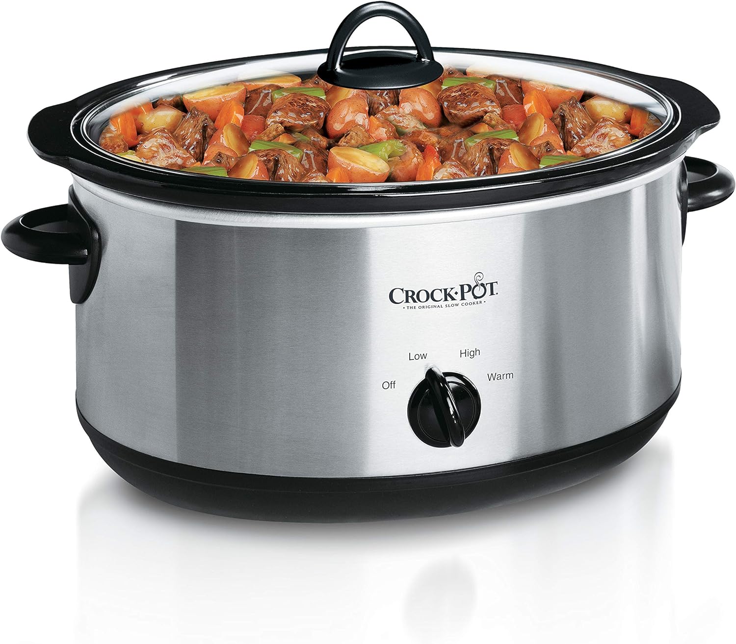 Crockpot Manual 3-Quart Slow Cooker, Silver