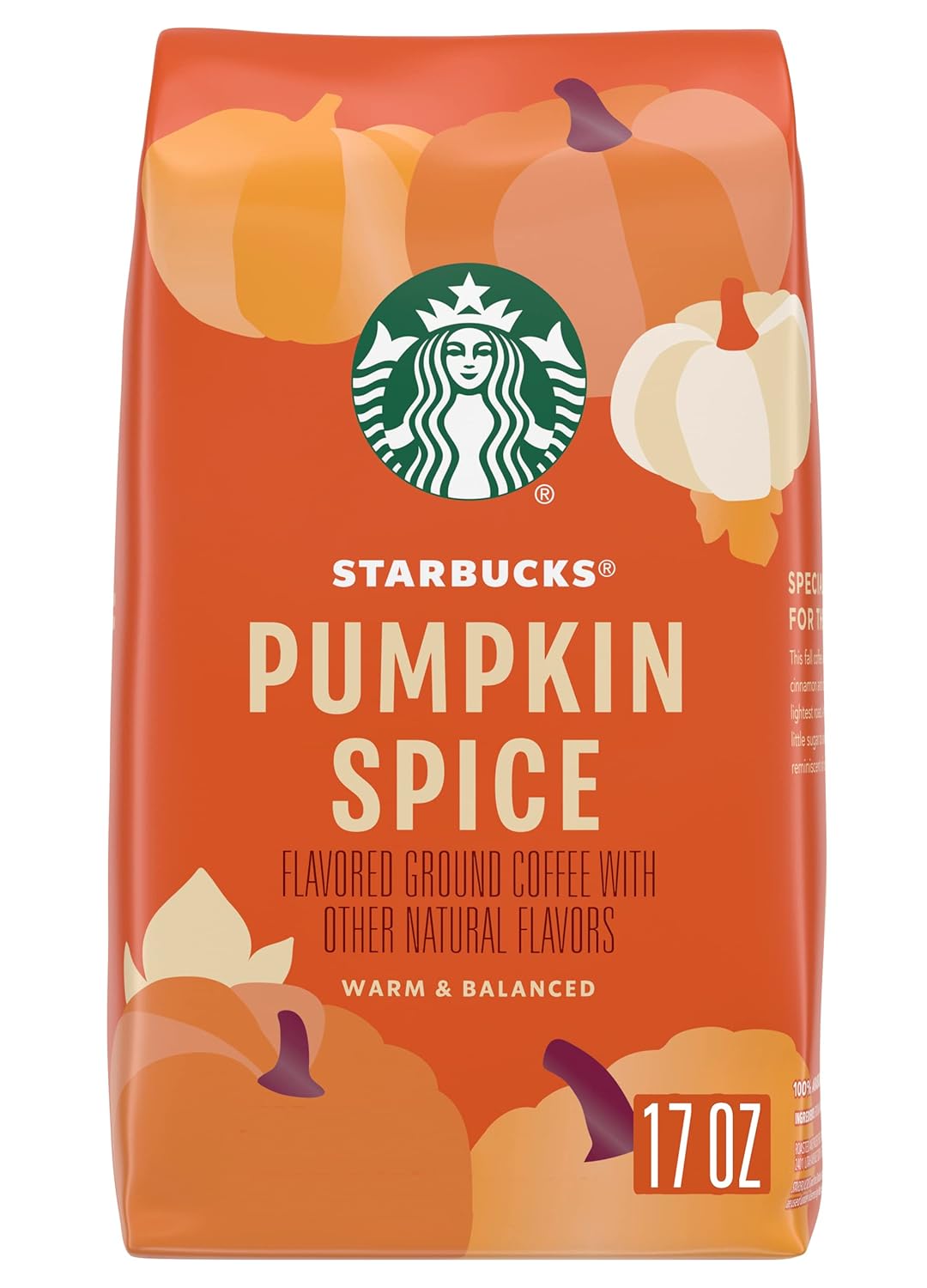 Starbucks Ground Coffee, Medium Roast Coffee, Pike Place Roast, 100% Arabica, 1 Bag (28 Oz)