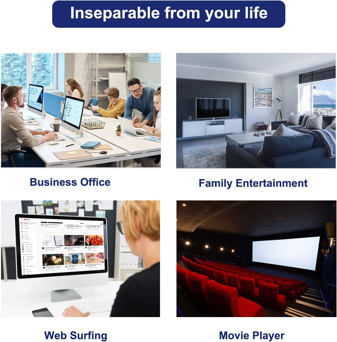 COOFUN Z83-W Mini PC, Atom x5-Z8350 Processor 2GB/32GB 1000Mbps LAN 2.4/5.8G Dual Band WiFi BT 4.0 with HDMI and VGA Ports, Windows 10,Fanless Computer