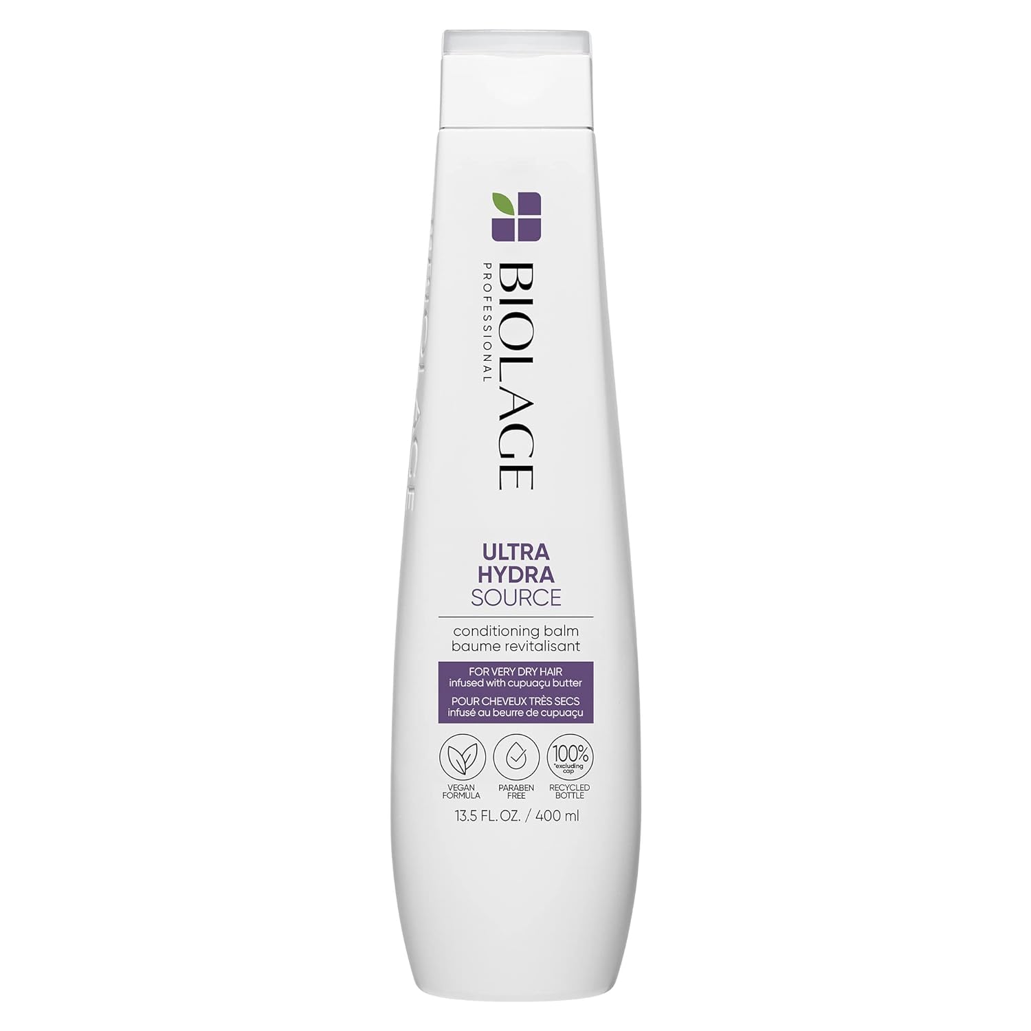 Biolage Ultra Hydra Source Conditioning Balm | Deep Hydrating Conditioner | Renews Hair’s Moisture | For Very Dry Hair | Silicone-Free | Vegan | Salon Conditioner