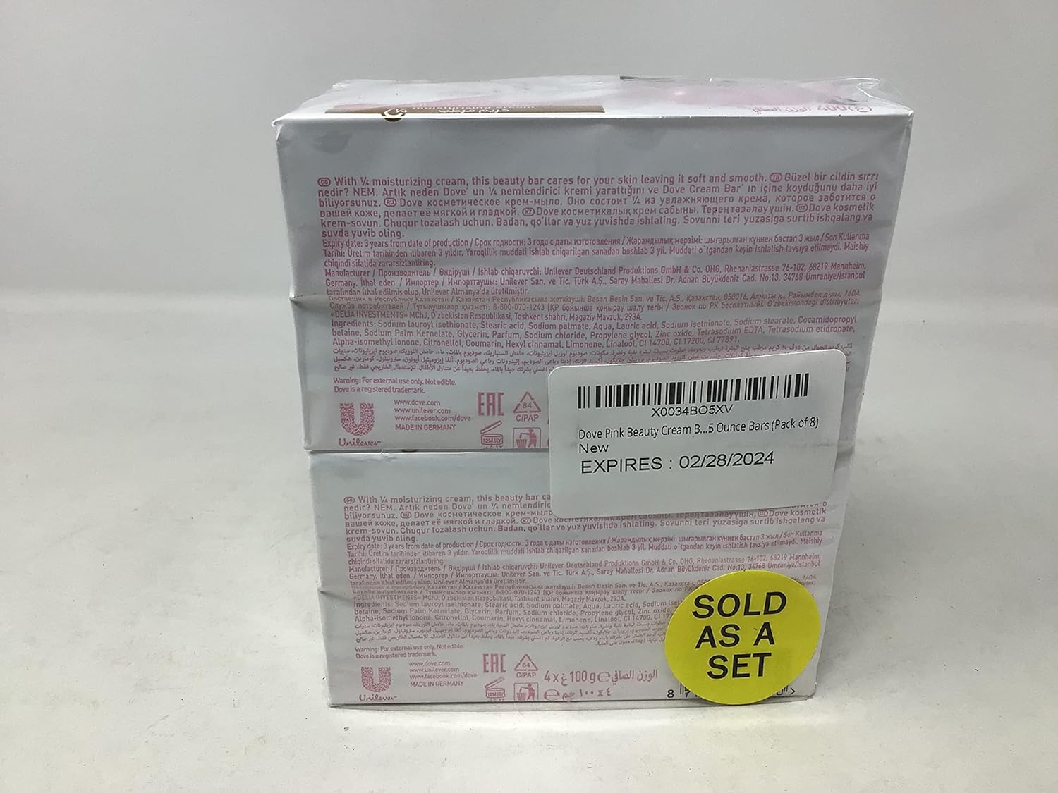 Dove Beauty Bar Gentle Skin Cleanser Pink 6 Bars Moisturizing for Gentle Soft Skin Care More Moisturizing Than Bar Soap 3.75 oz