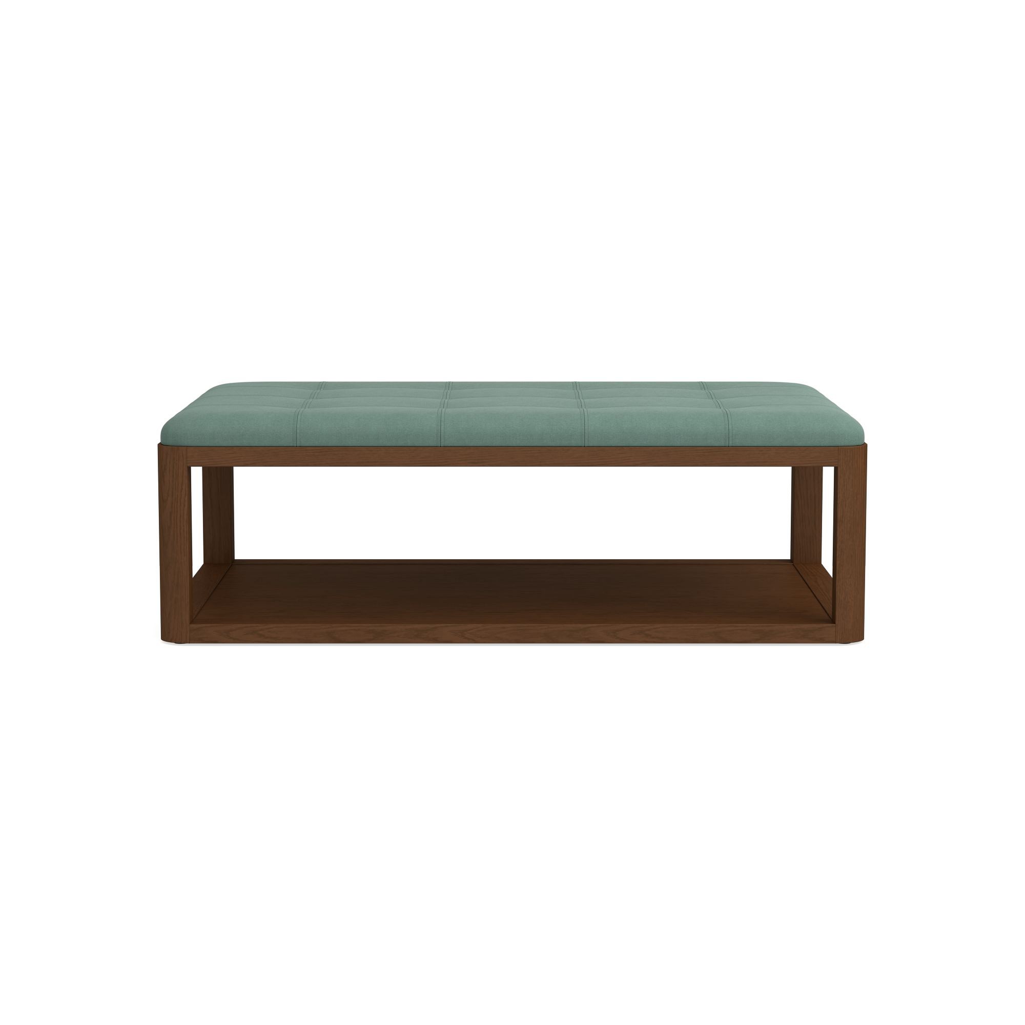 Porte Grid Tufted Rectangular Ottoman (48