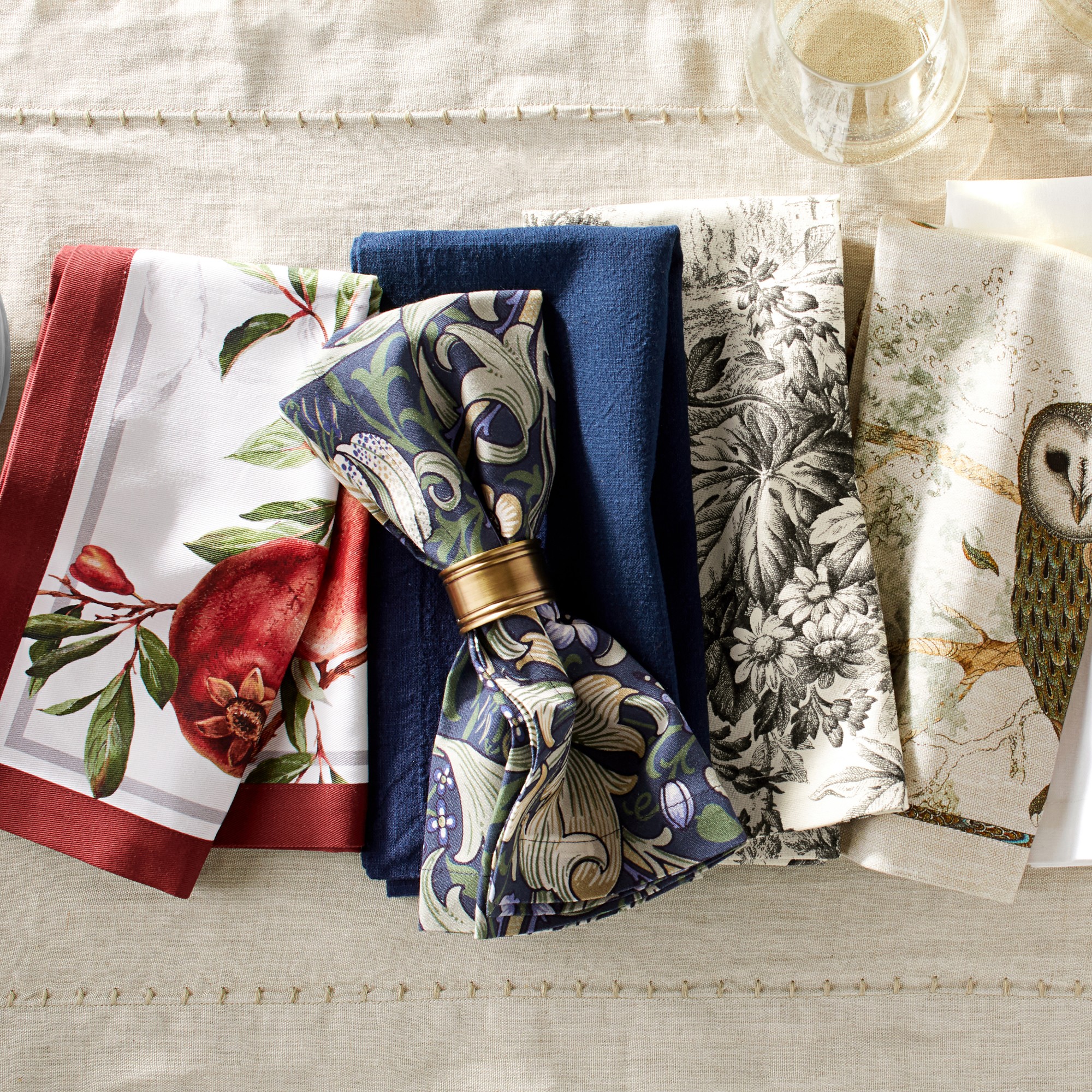 Morris & Co. x Williams Sonoma Golden Lily Napkins, Set of 4