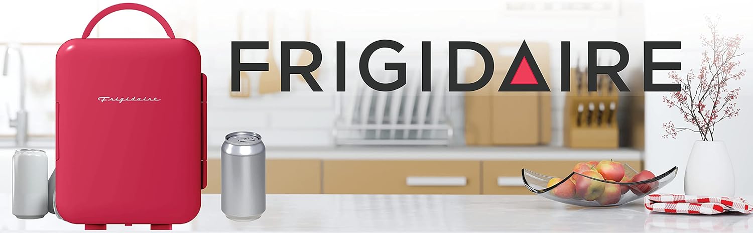 Frigidaire Mini Portable Compact Personal Fridge Cooler, 4 Liter Capacity Chills Six 12 oz Cans, 100% Freon-Free & Eco Friendly, Includes Plugs for Home Outlet & 12V Car Charger – Black