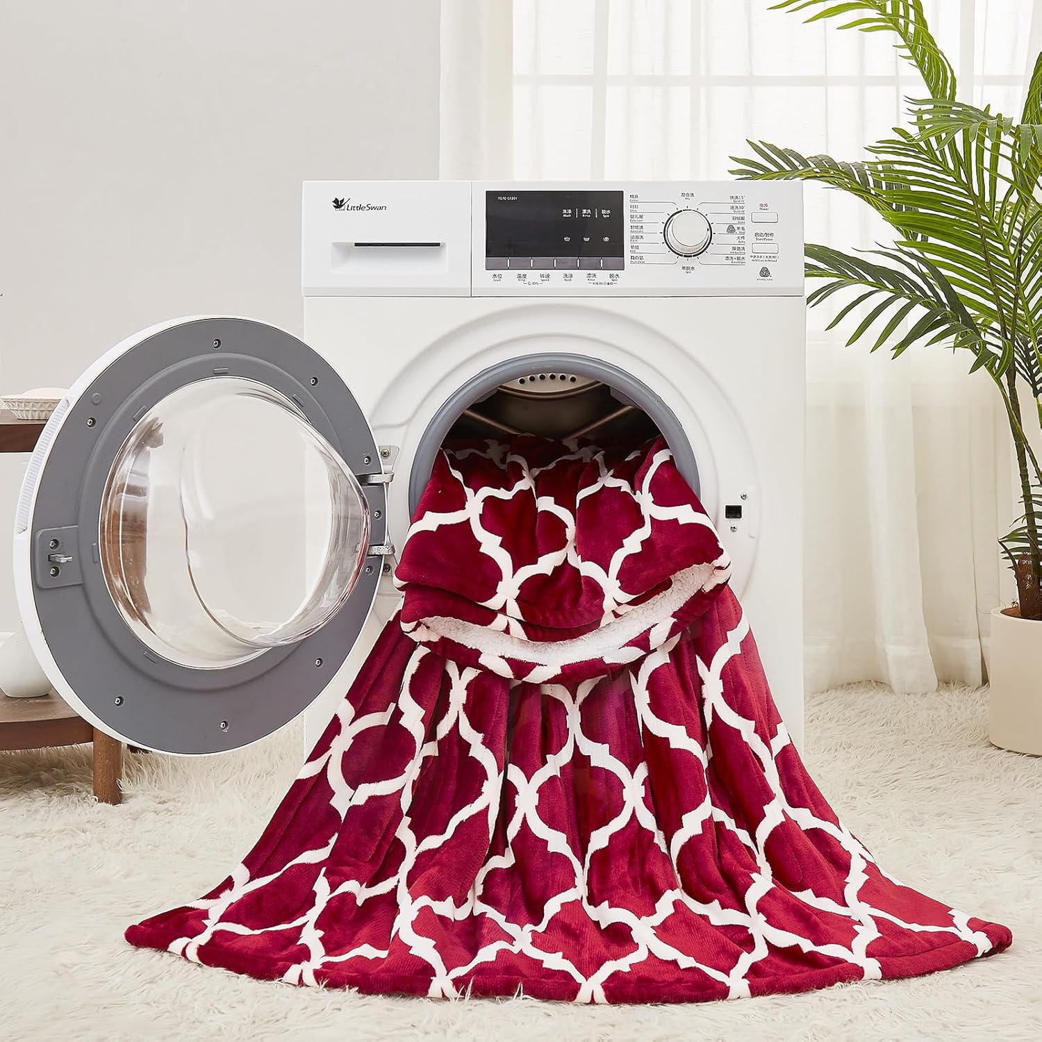 Homemate Heated Blanket Electric Throw - 50“x60“ Heating Blanket with 10 Fast Heat Levels 8 Hours Auto Off Soft Cozy Flannel Over-Heated Protection ETL Certification Keep Warming in Home