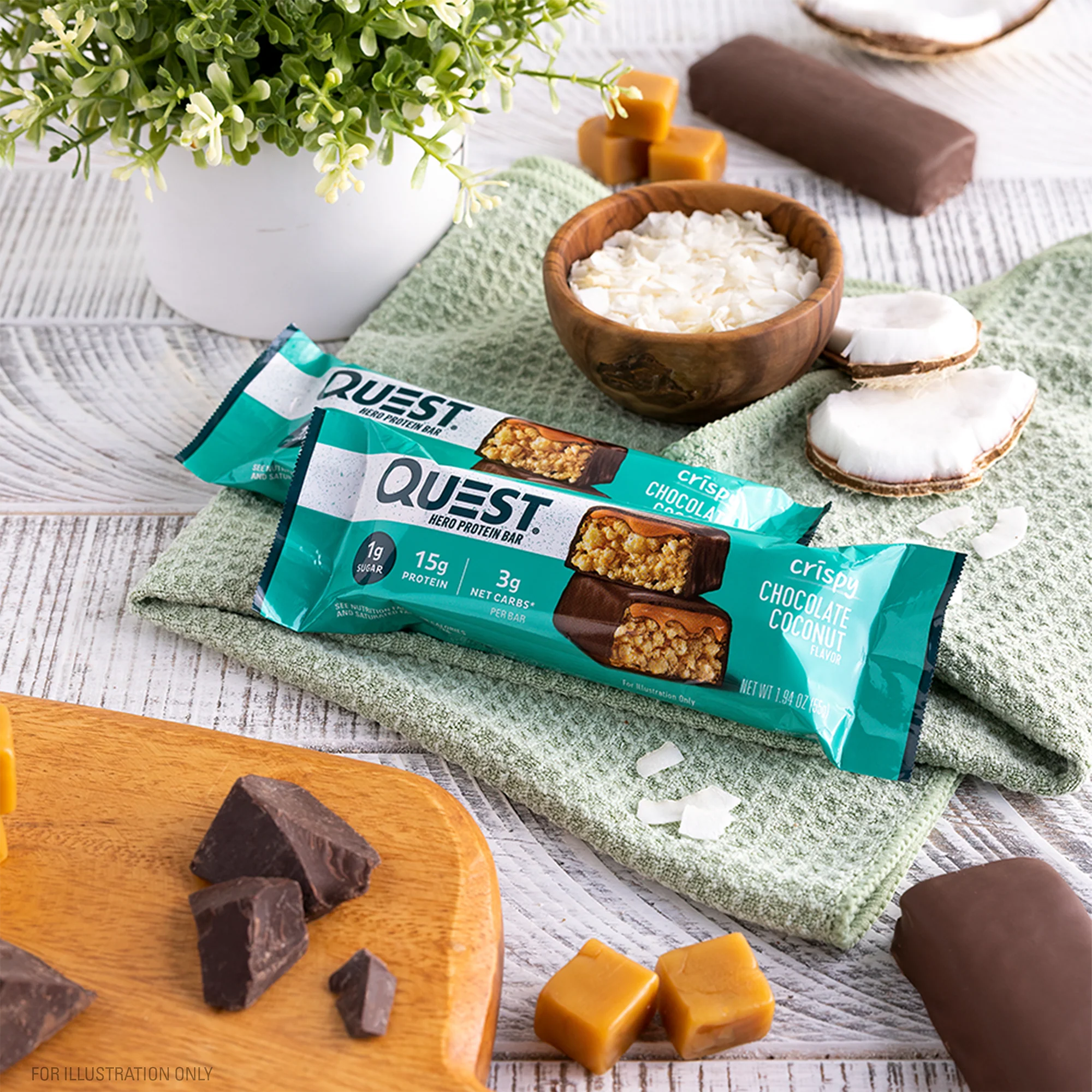 Chocolate Coconut Crispy Hero Protein Bars