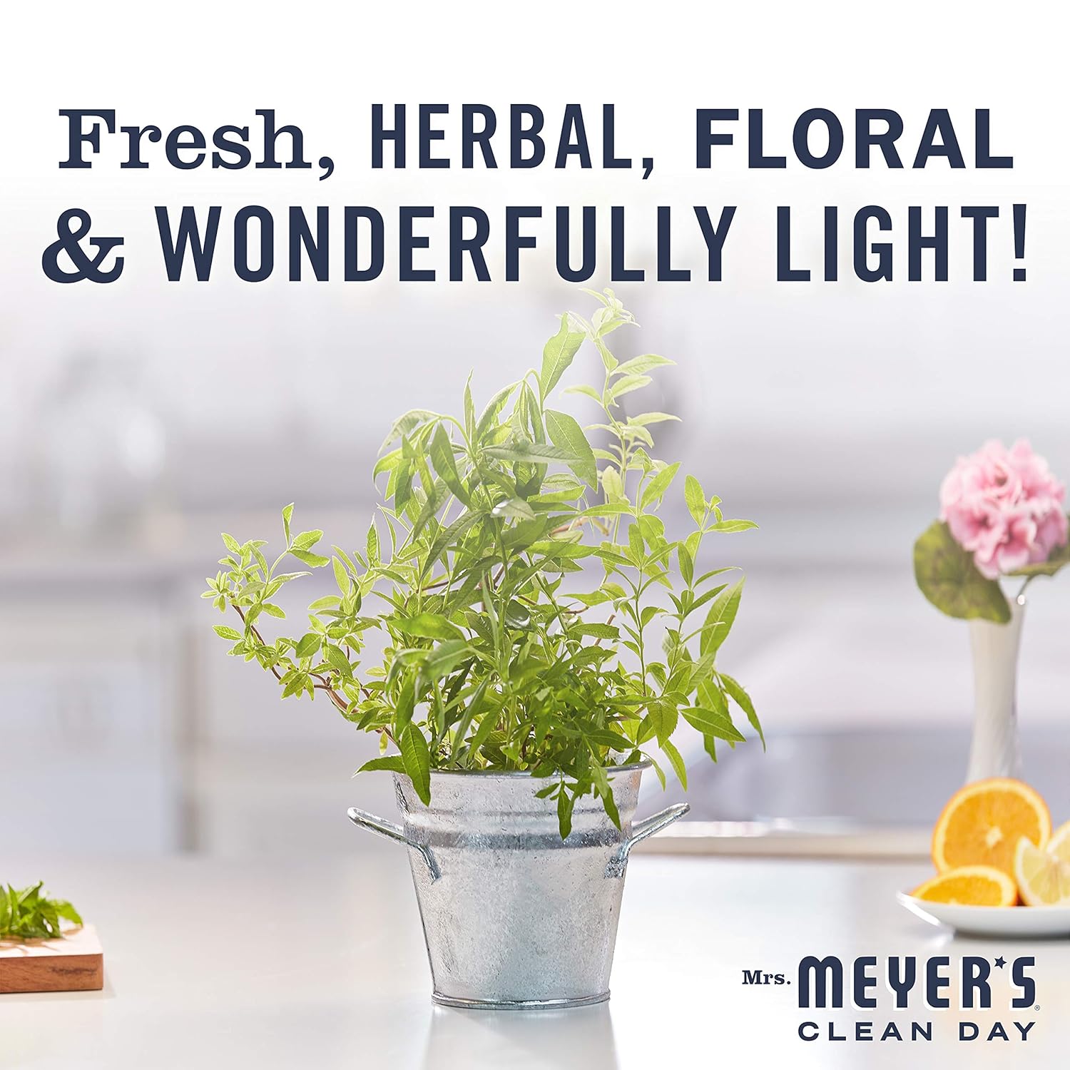 MRS. MEYER'S CLEAN DAY Liquid Hand Soap Refill, Cruelty Free and Biodegradable Formula, Lemon Verbena Scent, 33 oz