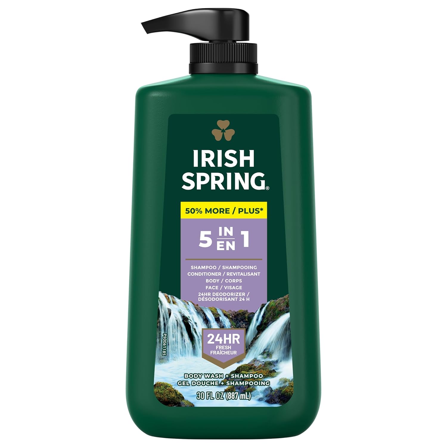 Irish Spring Mens Body Wash, Moisture Blast Body Wash for Men, Feel Fresh All Day, 30 Oz Pump Bottle