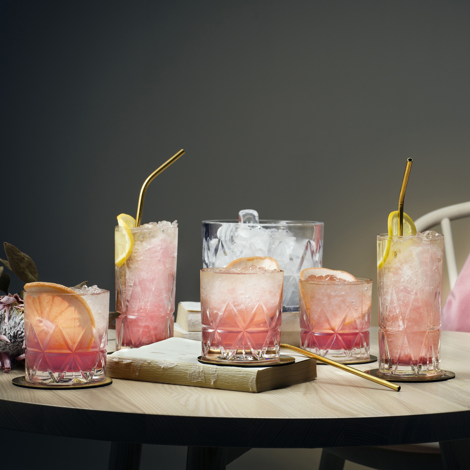 Orrefors Peak Double Old-Fashioned Glasses, Set of 4