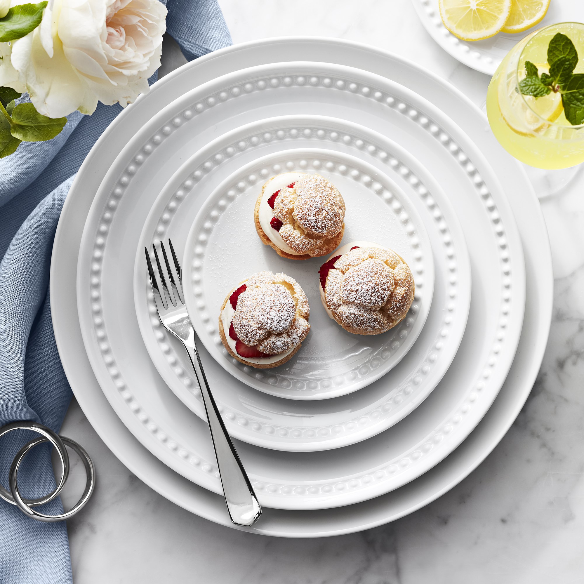 Pillivuyt Beaded Coupe Dinnerware Collection