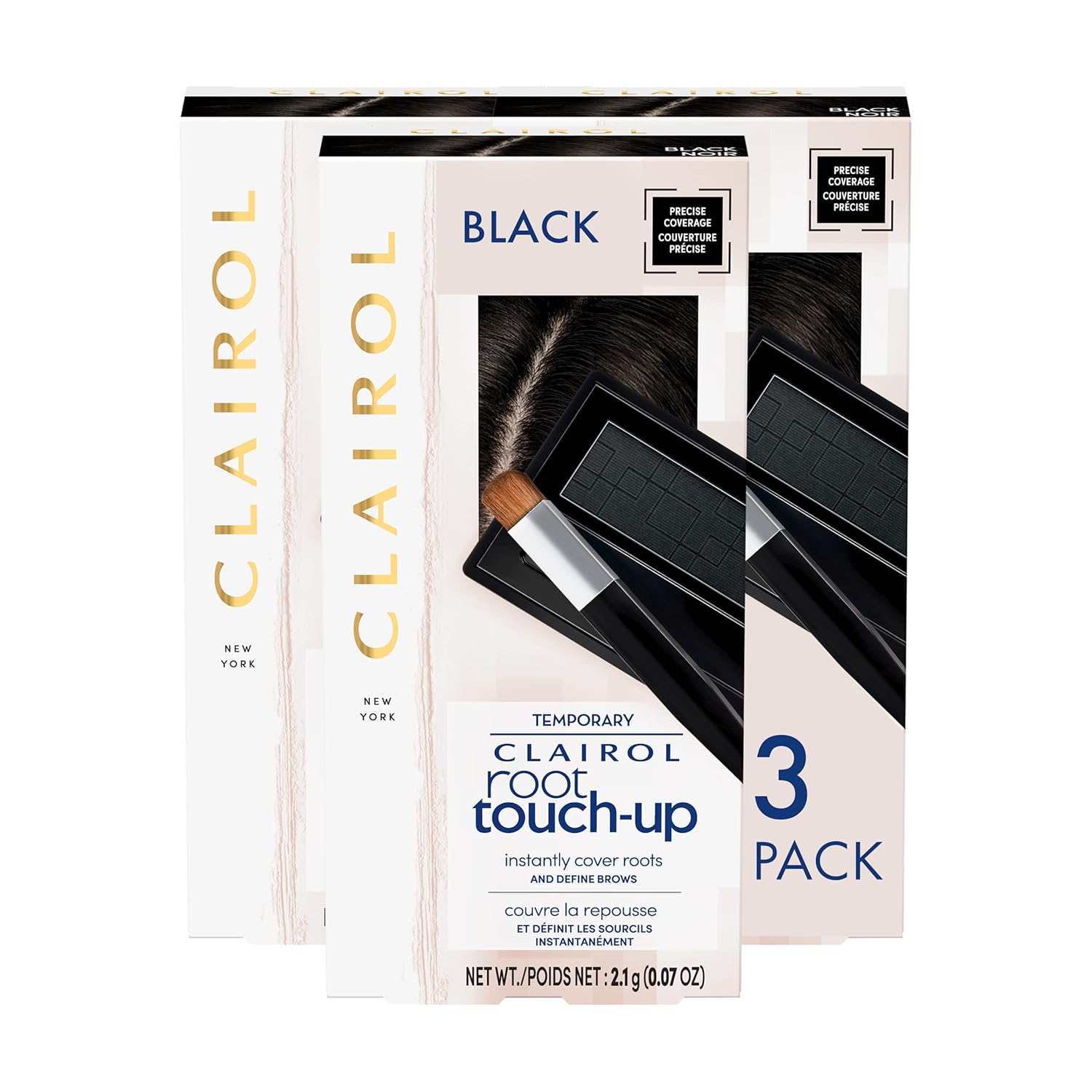Clairol Root Touch-Up Temporary Concealing Powder, Dark Brown Hair Color, 1 Count