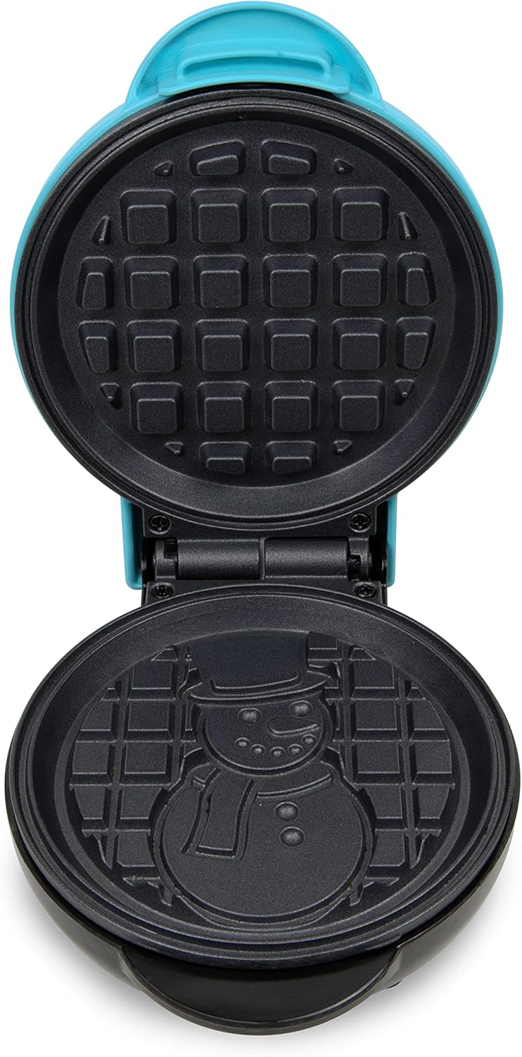 Nostalgia MyMini Cars and Trucks Shape Electric Waffle Maker, 5-Inch Non-Stick Griddle for Waffles, Hash Browns, Eggs, and More, Yellow