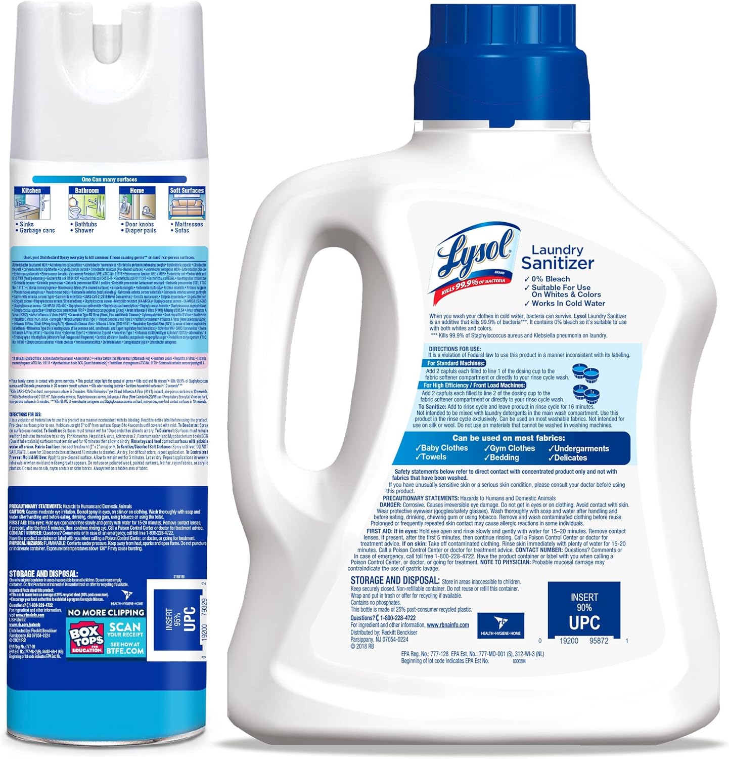 Lysol Disinfectant Spray, Household Essential Cleaning Supplies, Multi-Purpose Room Spray, Antibacterial Sanitizer Spray, Upholstery Deodorizer, Home and Bathroom, Crisp Linen,19 Fl Oz (Pack of 2)