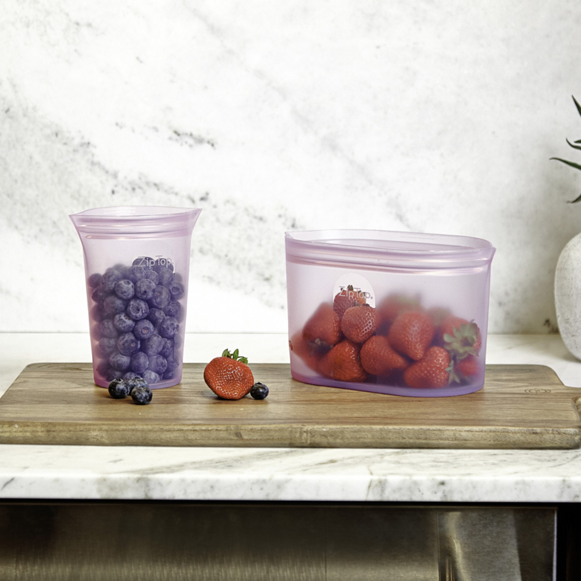 Zip Top 8-Piece Reusable Silicone Food Storage Set