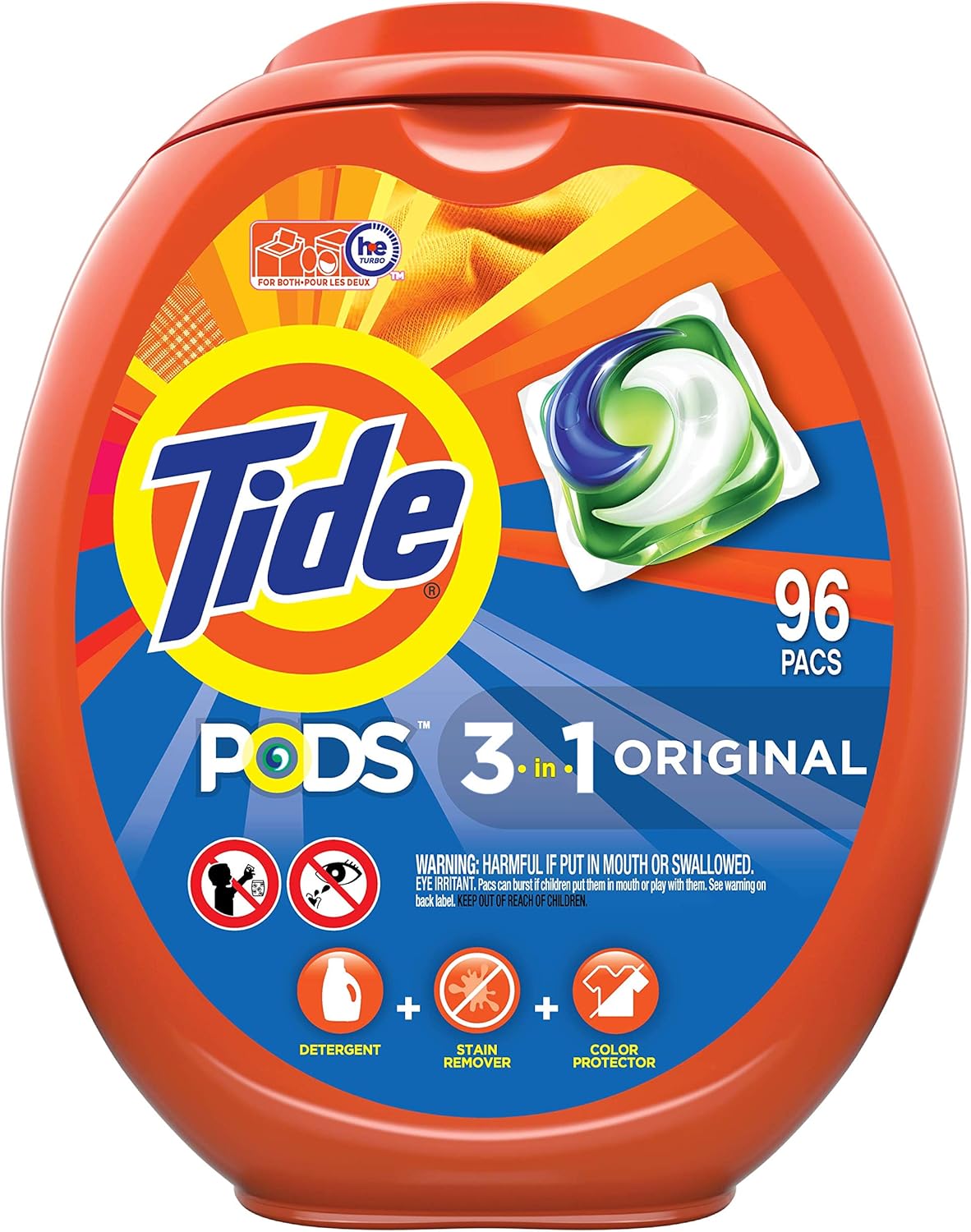 Tide PODS Laundry Detergent Pacs, Original Scent, 112 Count, Powerful 3-in-1 Clean in one Step, HE Compatible