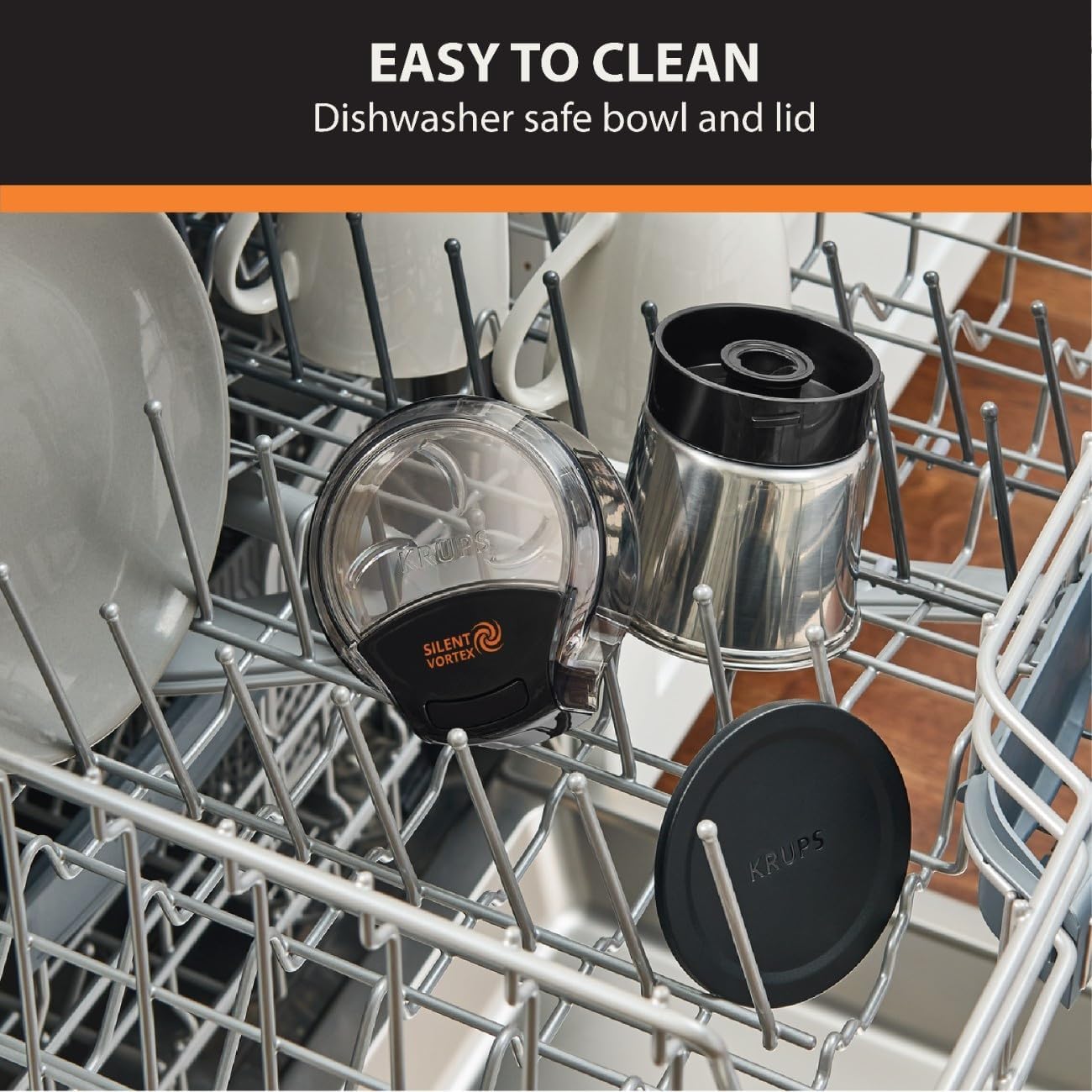 Krups One-Touch Coffee and Spice Grinder 3 Ounce Bean Hopper Easy to Use, One Touch Operation 200 Watts Coffee, Spices, Dry Herbs, Nuts, 12 Cup Black