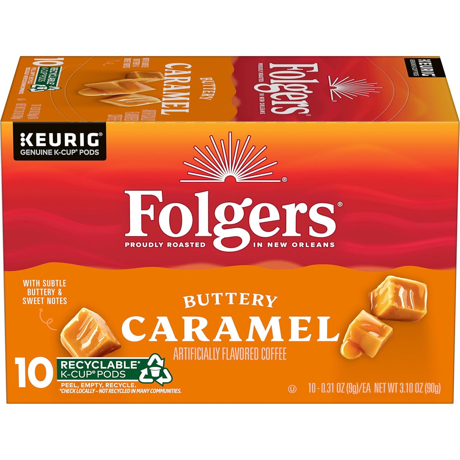 Folgers Classic Roast Medium Roast Coffee, 72 Keurig K-Cup Pods