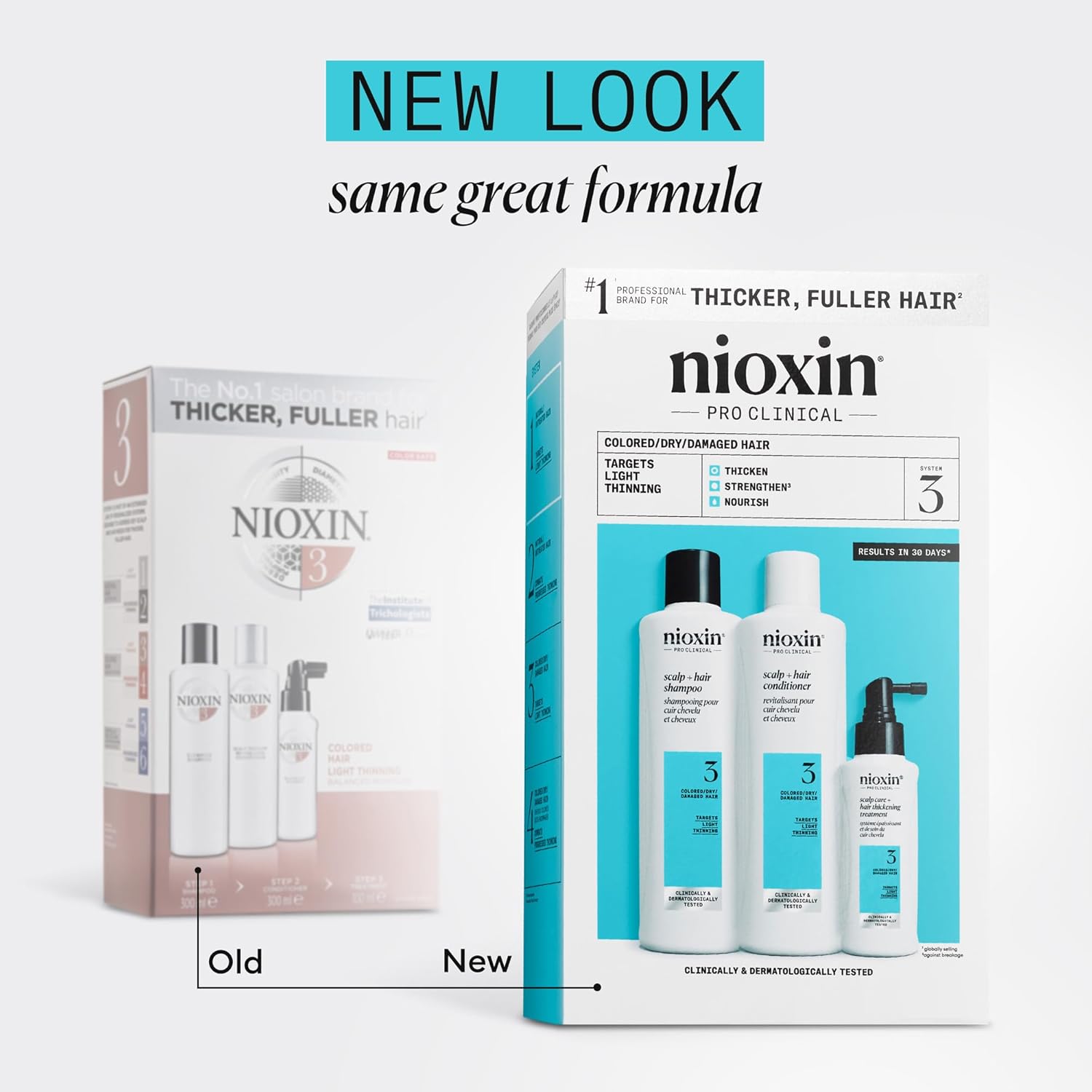 Nioxin Scalp + Hair Thickening System 2 - Hair Thickening System for Natural Hair with Progressed Thinning, Full Size (Packaging May Vary)