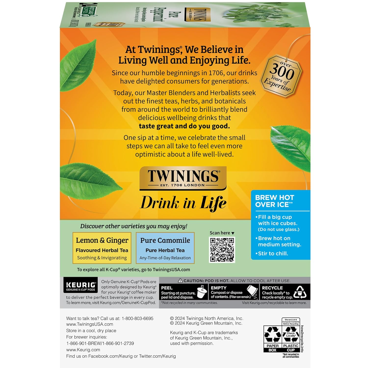 Twinings English Breakfast Black Tea K-Cup Pods for Keurig, 24 Count (Pack of 1), Smooth, Flavourful, Robust, Caffeinated, Enjoy Hot or Iced | Packaging May Vary