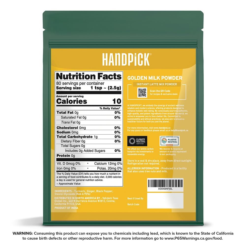 HANDPICK, Peppermint Tea, Eco-Conscious Tea Bags - 100 Count | Caffeine Free, Non-GMO | Minty, Fresh & Cool flavor | Direct From Source