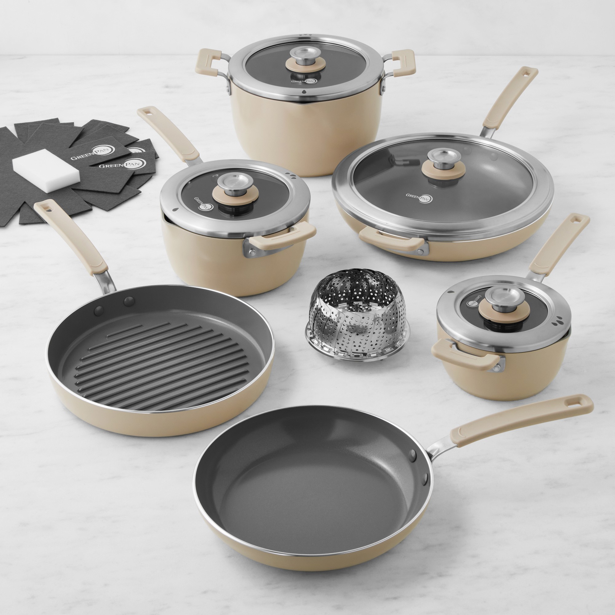 GreenPan™ Space Saving Stack Ceramic Nonstick 11-Piece Cookware Set