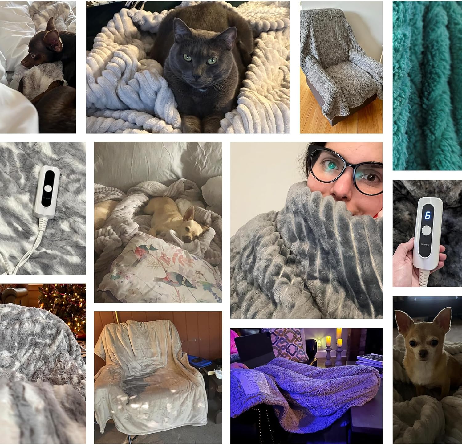 Heated Blanket Throw Size, Soft and Cozy Electric Heating Blanket for Bed, Automatic Safety System 6 Heating Levels & 4 Hours Auto-Off, 50