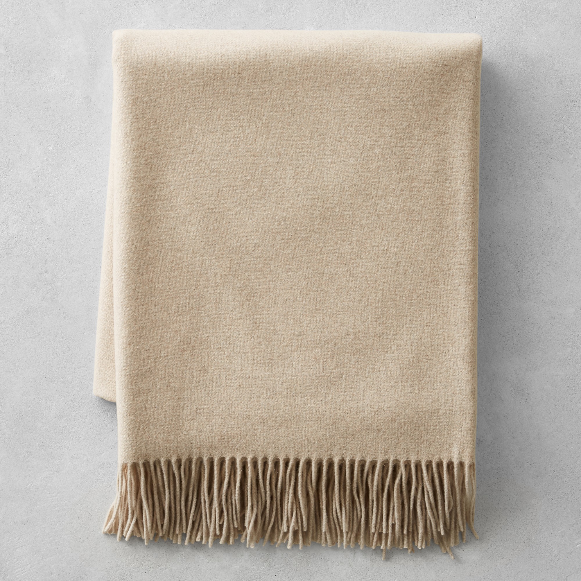 European Solid Cashmere Throw