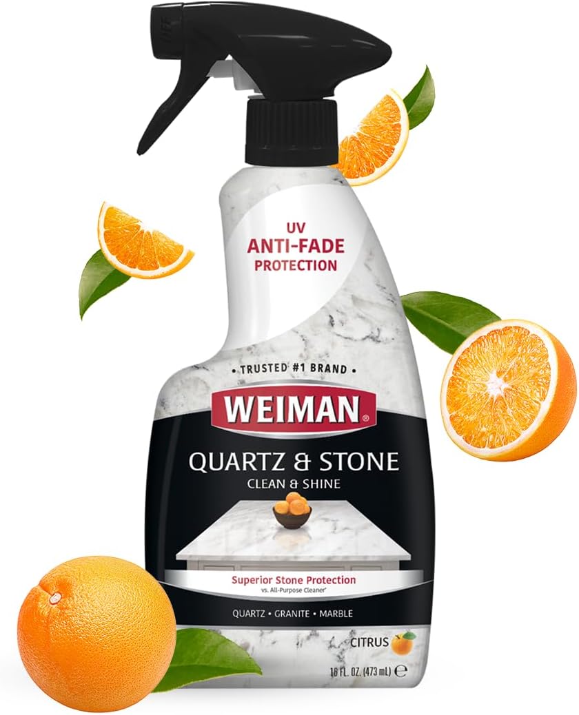 Weiman Quartz Countertop Cleaner and Polish (2 Pack w/Micro Towel) Clean and Shine Your Quartz Countertops Islands and Stone Surfaces with Ultra Violet Protection