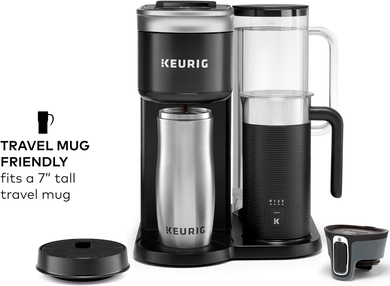 Keurig K-Cafe K-Duo Single Serve Coffee, Latte and Cappuccino Maker, 32 K-Cup Pods, Dark Charcoal