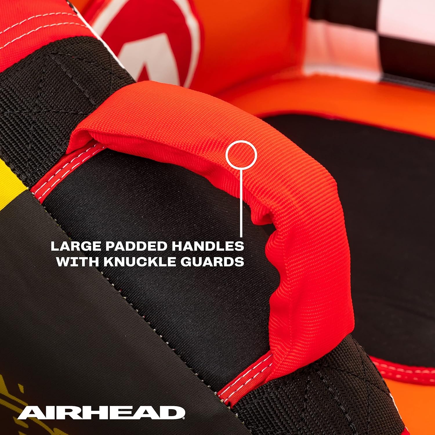 Airhead Mable Inflatable Towable Tube, 1-4 Rider Models, Dual Tow Points, Full Nylon Cover, EVA Foam Pads, Patented Speed Valve, Boat Tubes and Towables