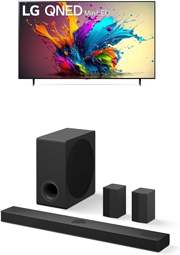 LG 86-Inch Class QNED90T Series Mini LED Smart TV 4K Processor Flat Screen with Magic Remote AI-Powered with Alexa Built-in (86QNED90TUA, 2024)