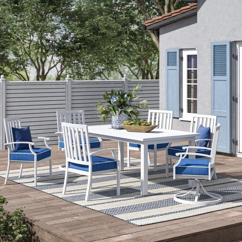 Higden Rectangular 6 - Person 70.1'' Long Dining Set with Cushions