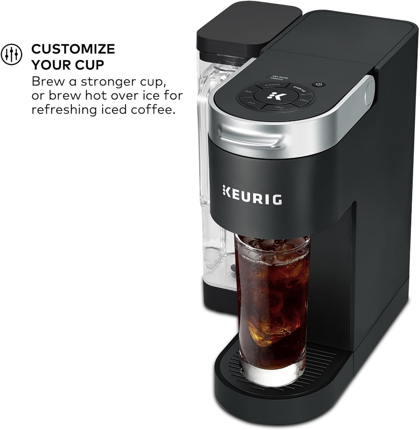 Keurig K-Supreme Single Serve K-Cup Pod Coffee Maker, MultiStream Technology, 4 Brew Sizes, 66oz Dual-Position Removable Reservoir, Black