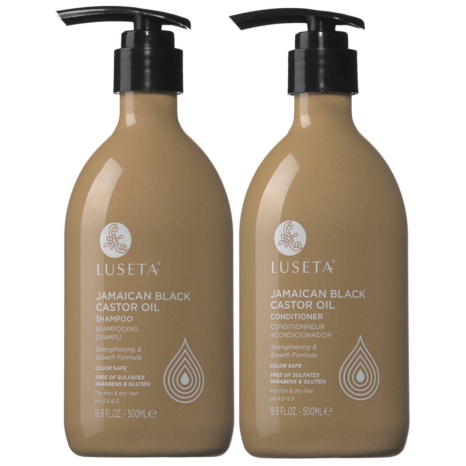Luseta Biotin Shampoo and Conditioner for HairGrowth - Thickening Shampoo for Thinning Hair andHair Loss - Infused with Argan Oil to Repair DamagedDry Hair - Sulfate Free Paraben Free-2 x 16.9 fl oz