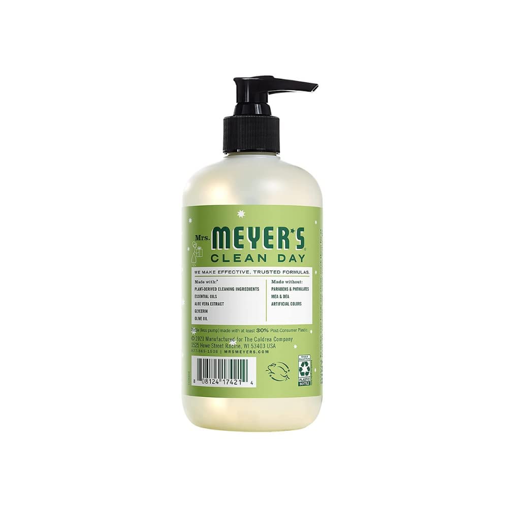 MRS. MEYER'S CLEAN DAY Hand Soap, Made with Essential Oils, Biodegradable Formula, Honeysuckle, 12.5 fl. oz - Pack of 3