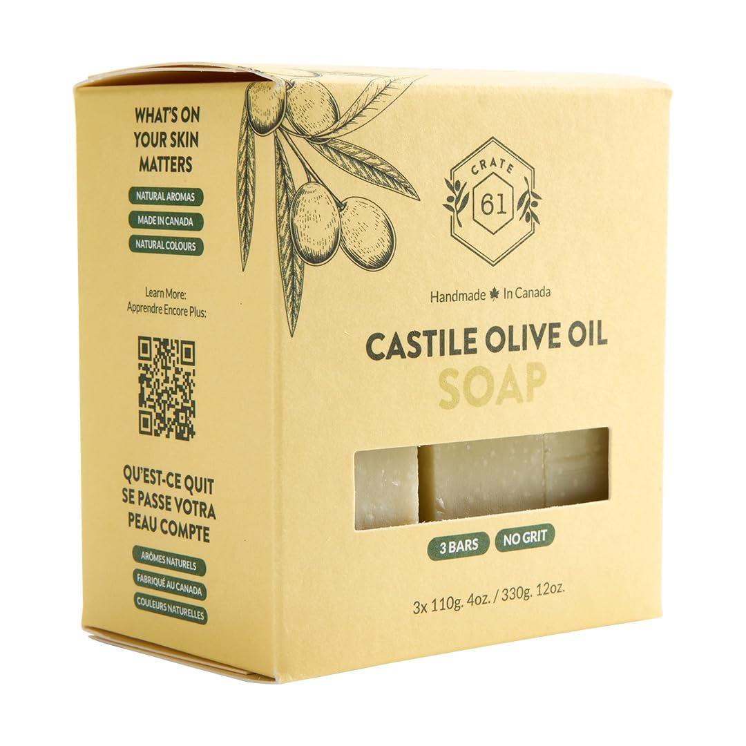 Handmade Vegan Natural Bar Soap Cold Pressed For Face And Body, With Premium Essential Oils, Eucalyptus & Peppermint For Men And Women 3 Pack (Lavender)