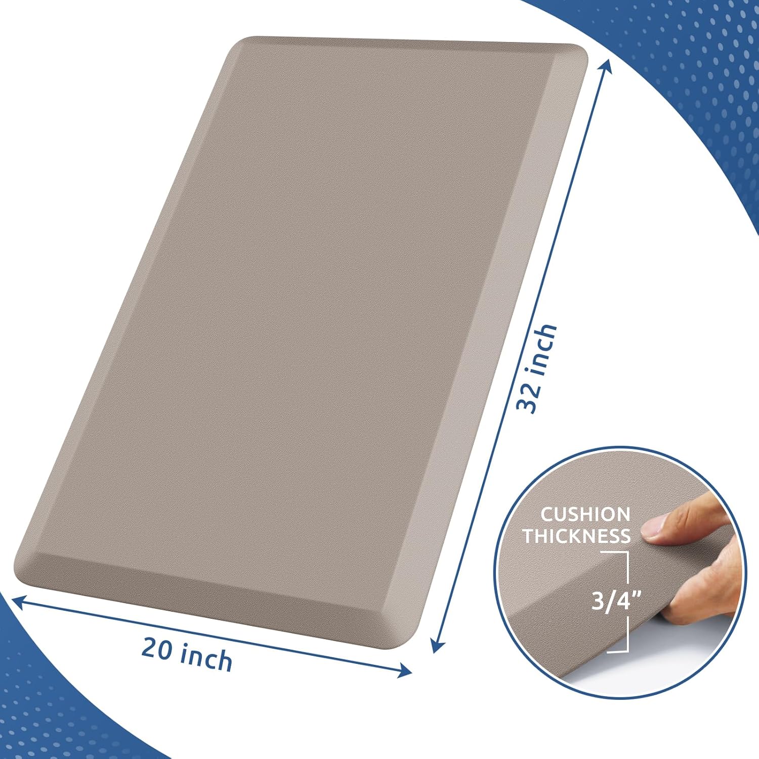 KitchenClouds Kitchen Mat Cushioned Anti Fatigue Rug 17.3