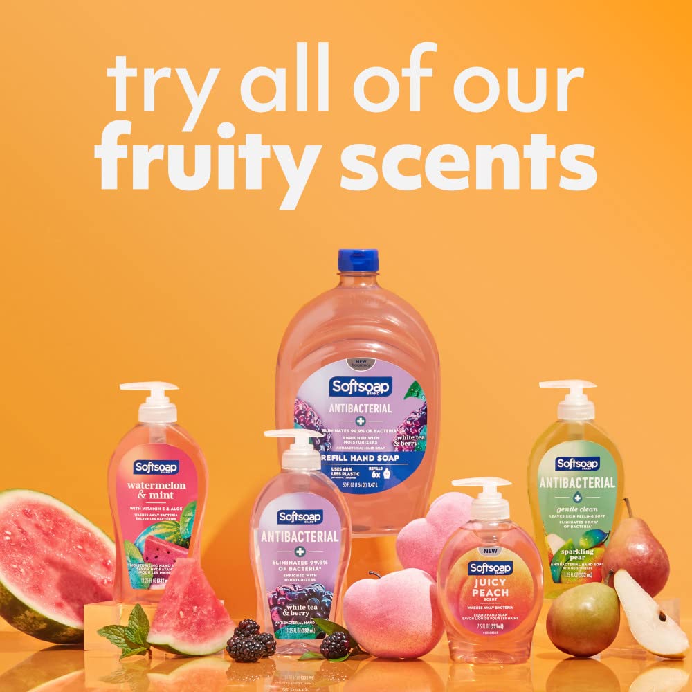Softsoap Antibacterial Liquid Hand Soap, Fresh Citrus Scent Hand Soap, 11.25 Ounce, 6 Pack