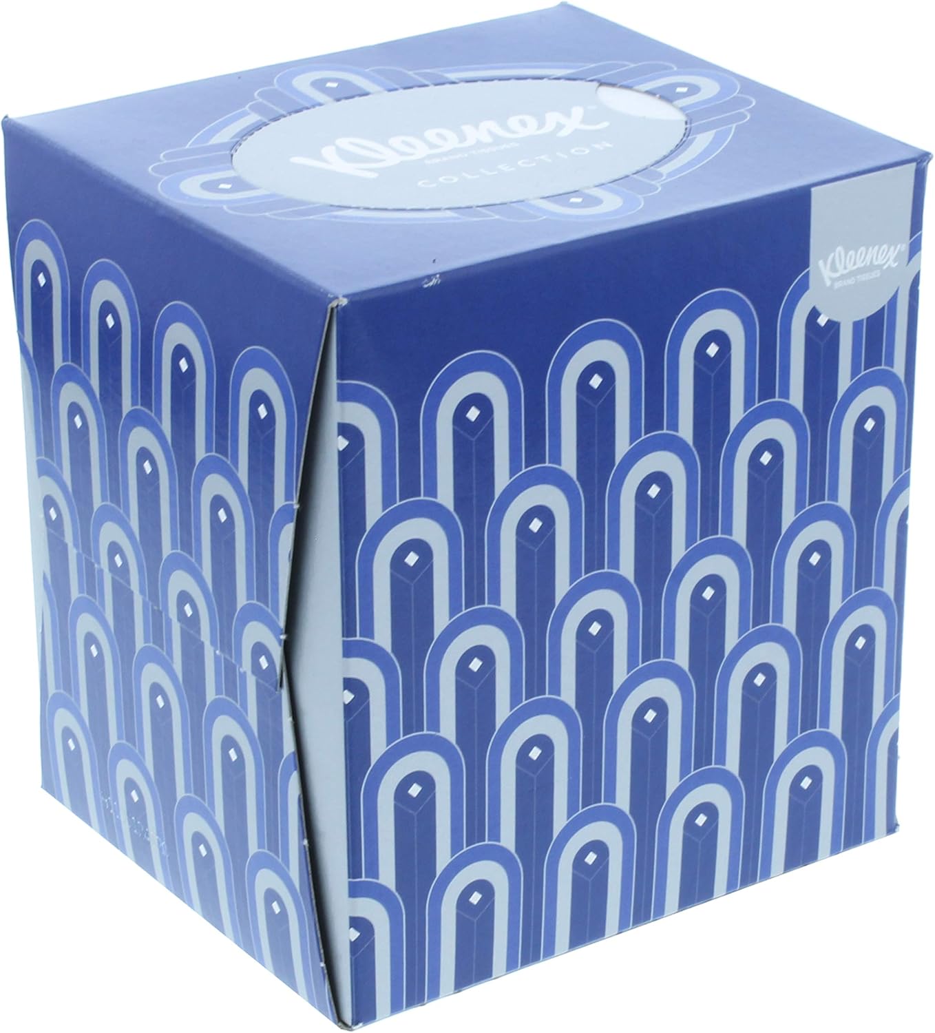 Kleenex Cube Soft Facial Tissues, 3-Ply, Assorted Designs and Colors, 56 Count, Pack of 12