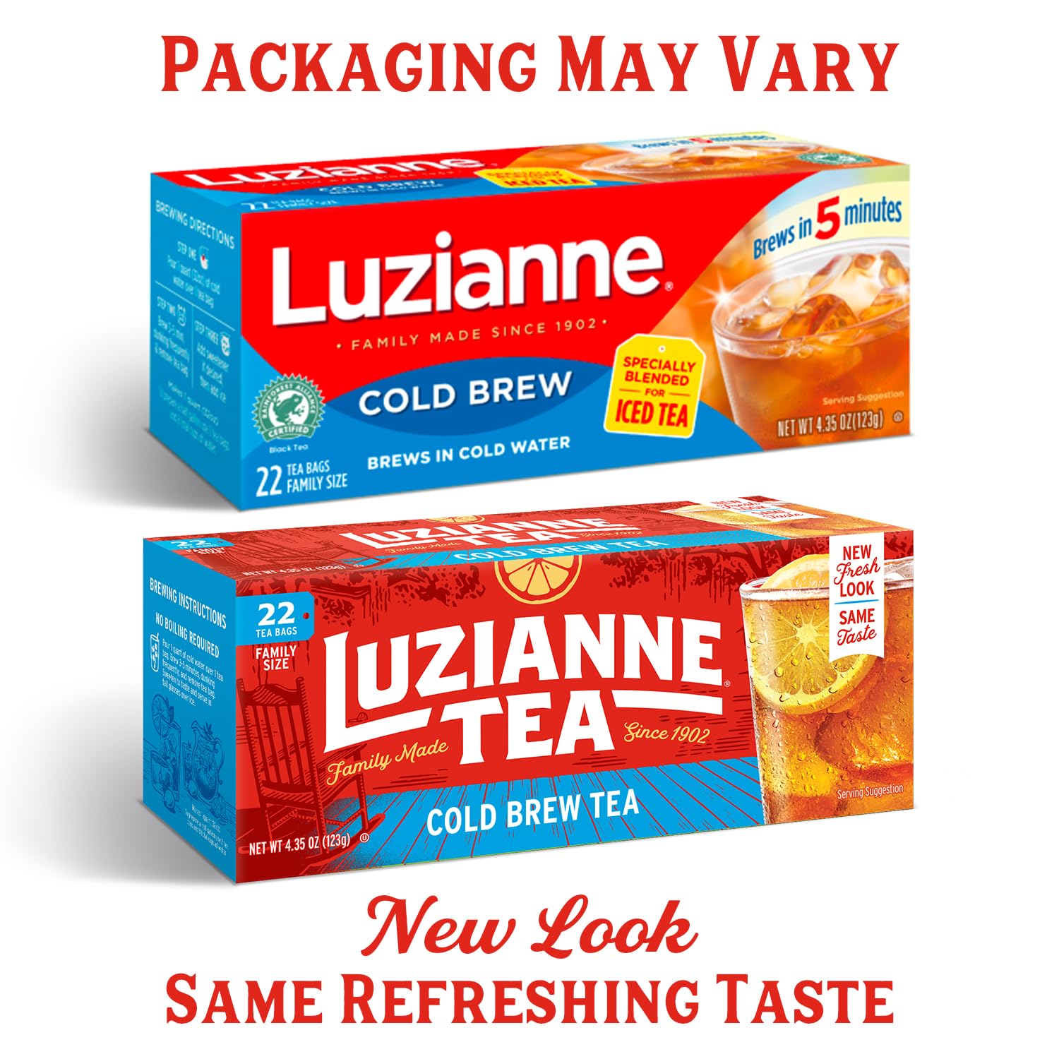 Luzianne Unsweetened Iced Tea Bags, Gallon Size, 24ct Box (Pack of 1)