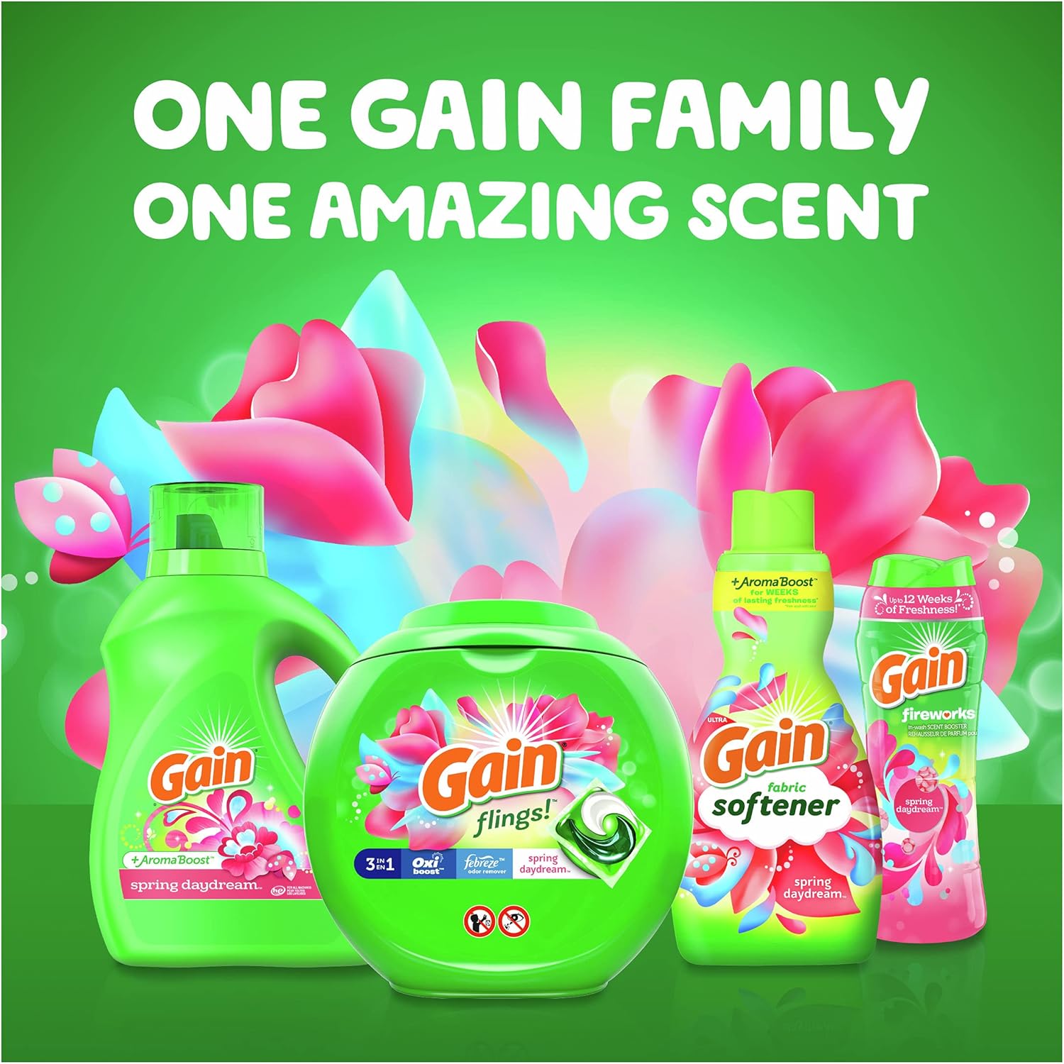 Gain Fabric Softener, Spring Daydream, 140 fl oz, 190 Loads