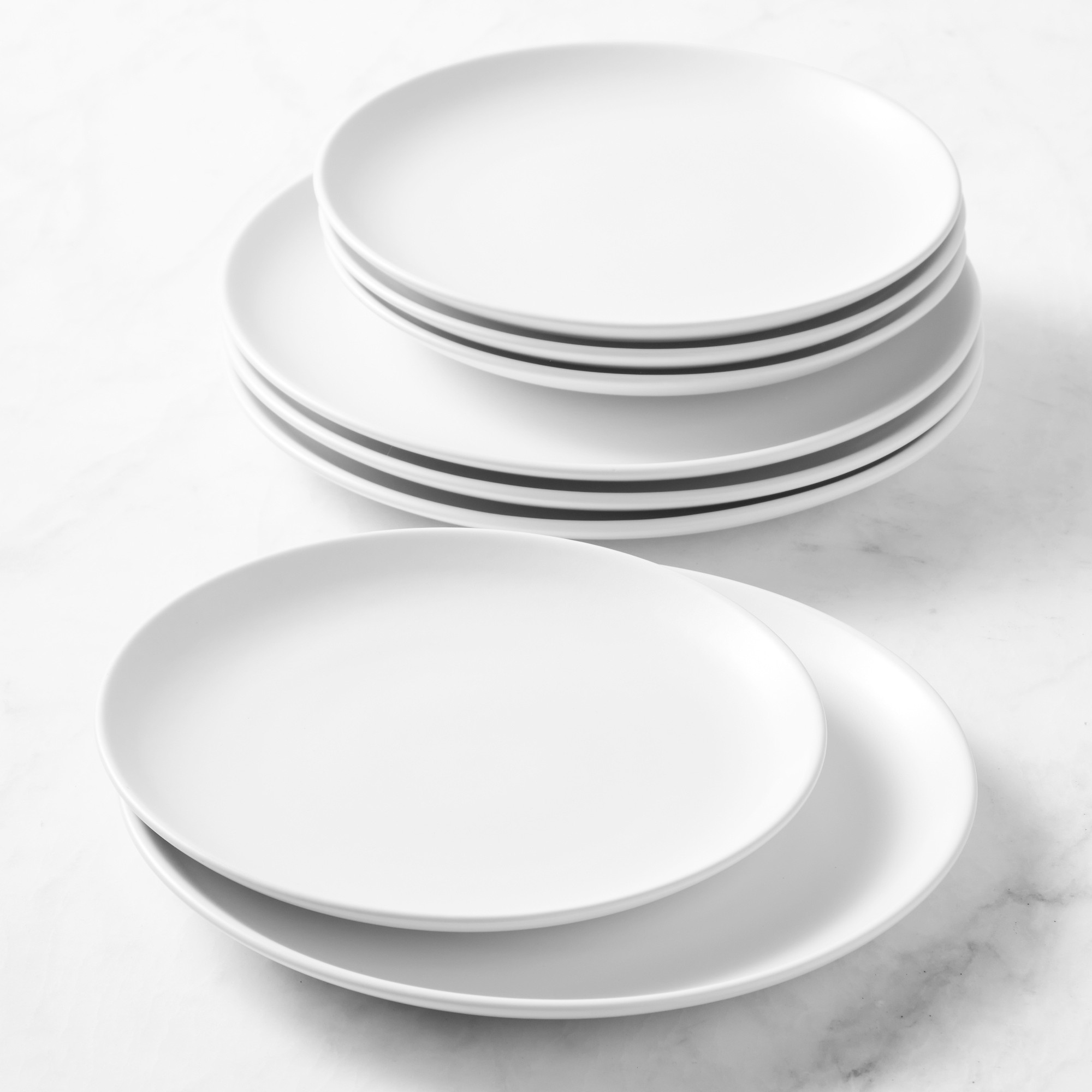 Open Kitchen by Williams Sonoma Matte Coupe Dinner & Salad Plates, Set of 8