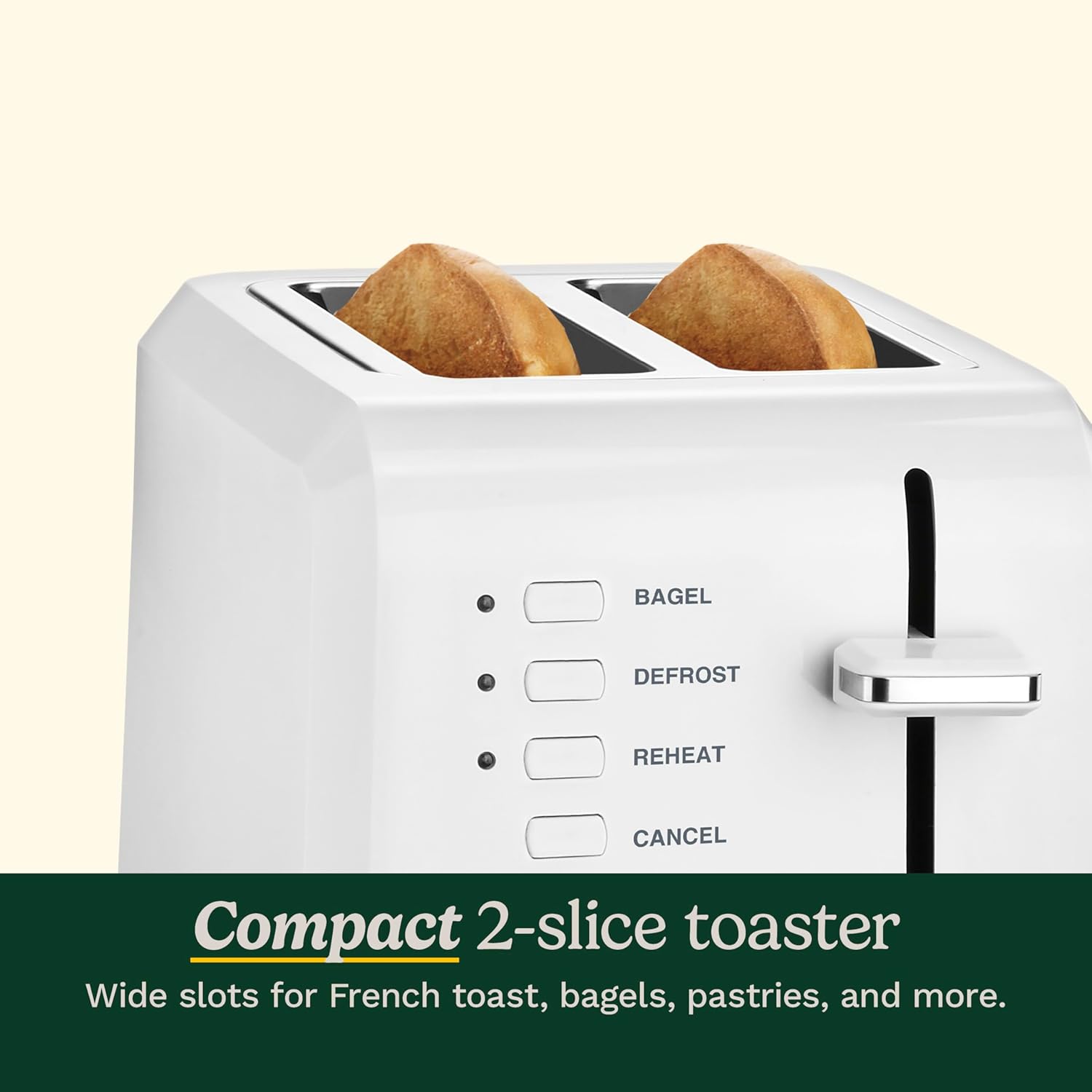 Cuisinart CPT-122BK 2-Slice Compact Plastic Toaster, Black