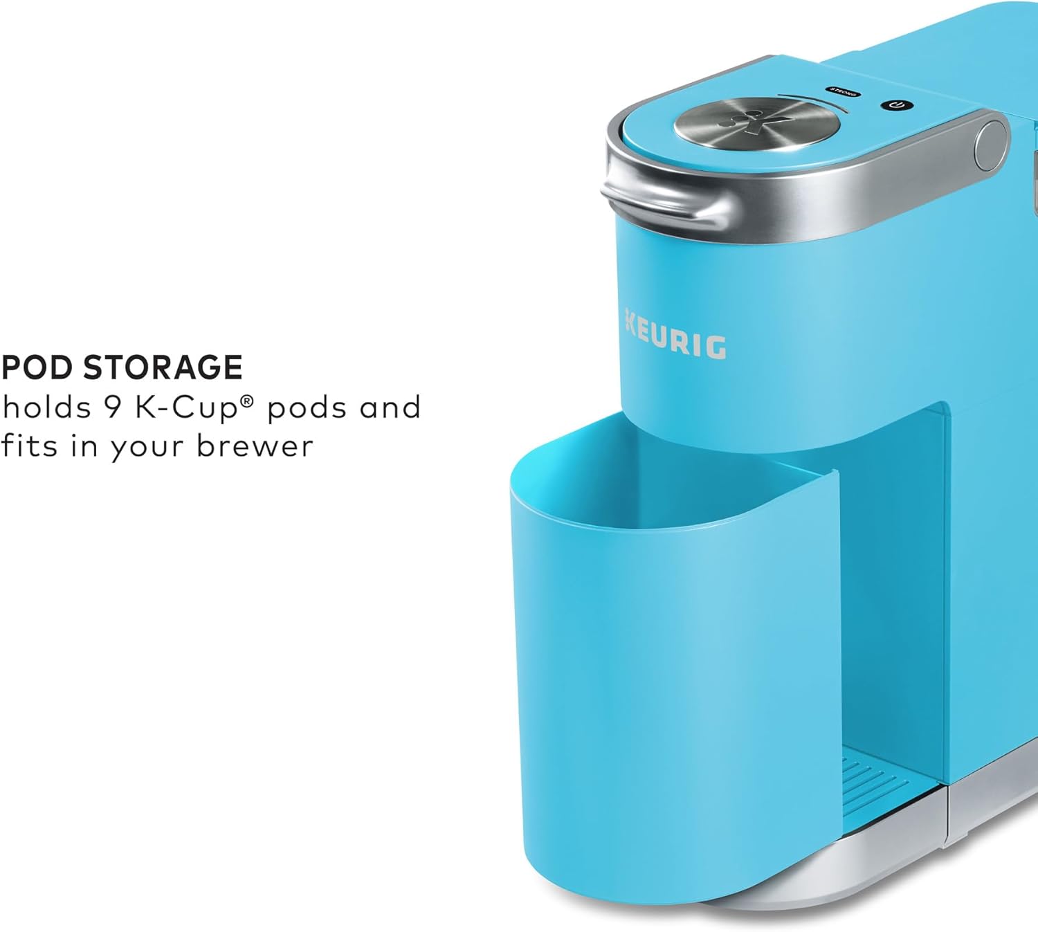 Keurig K-Mini Plus Single Serve K-Cup Pod Coffee Maker, with 6 to 12oz Brew Size, Stores up to 9 K-Cup Pods, Travel Mug Friendly, Matte Black