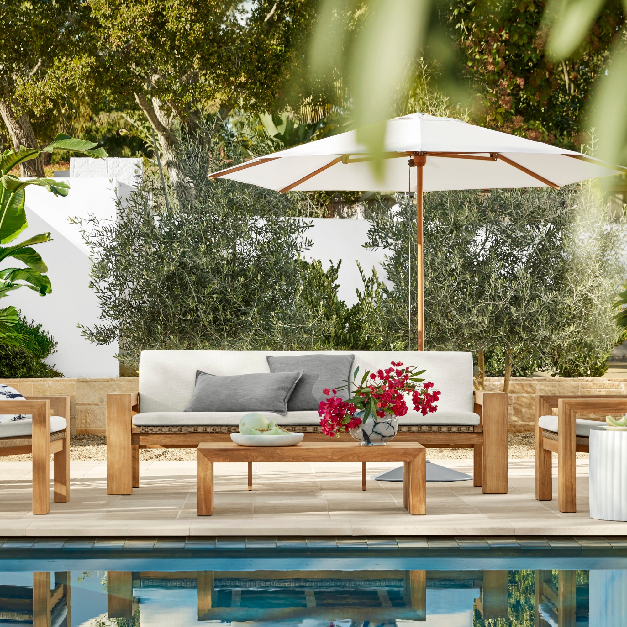 Larnaca Outdoor Teak x All-Weather Weave Sofa (68