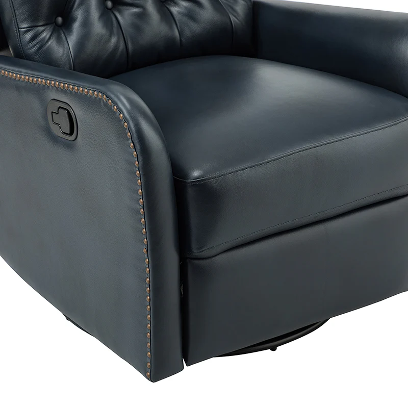 Francisco Genuine Leather Manual Swivel Recliner
