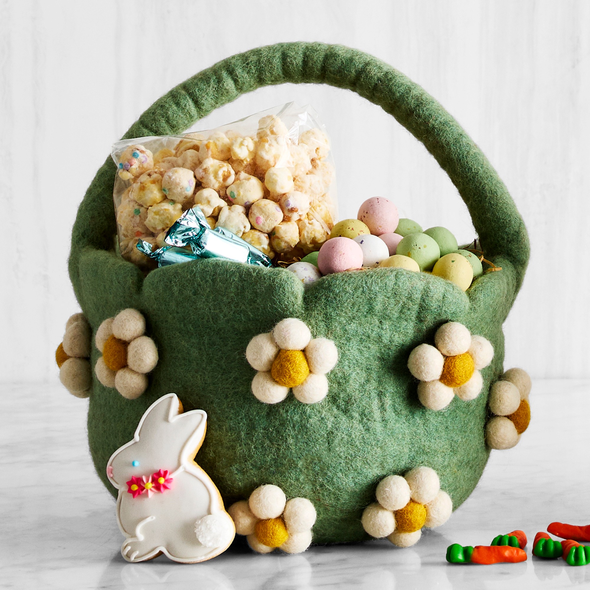 West Elm x Williams Sonoma Green Daisy Easter Basket
