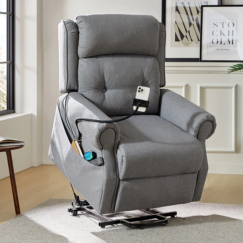 Hector Lift Assist Power Recliner With Massage Heat And Manual Headrest