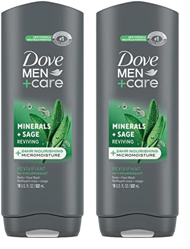 Dove Men+Care Body Wash Extra Fresh 4 Count for Men's Skin Care Body Wash Effectively Washes Away Bacteria While Nourishing Your Skin 18 oz