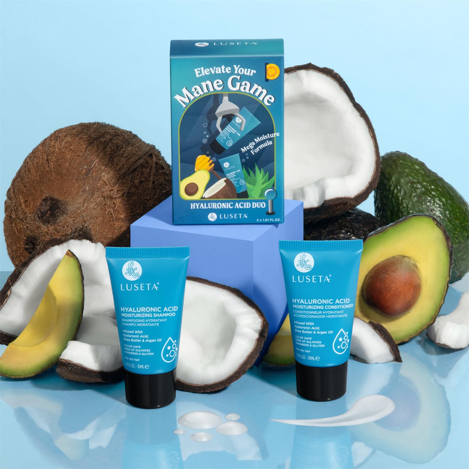 Luseta Biotin Shampoo and Conditioner for HairGrowth - Thickening Shampoo for Thinning Hair andHair Loss - Infused with Argan Oil to Repair DamagedDry Hair - Sulfate Free Paraben Free-2 x 16.9 fl oz